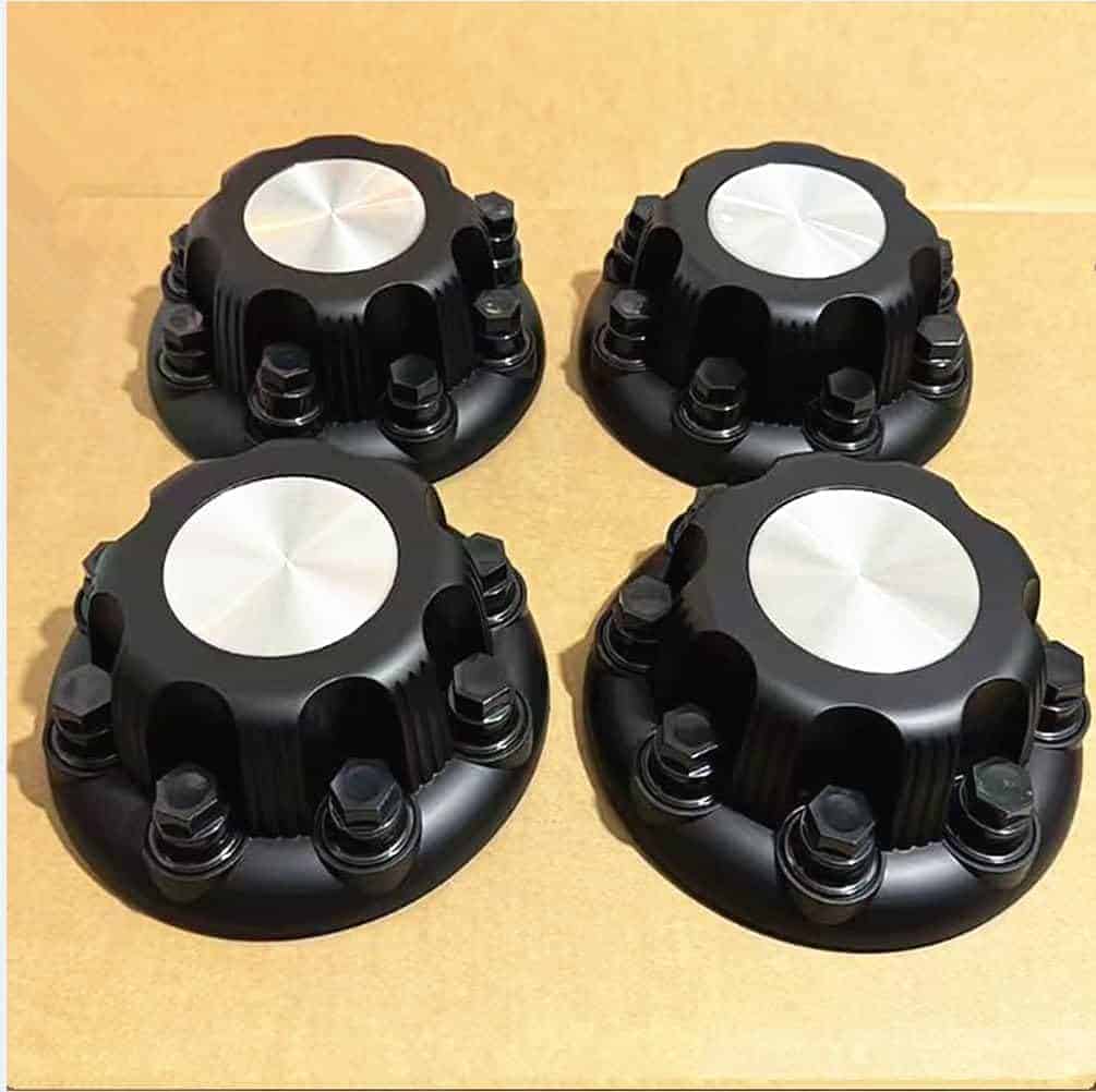 Set de 4 tapas para rueda de 16" 8 Lugs Negro para Chevy - Imagen 3