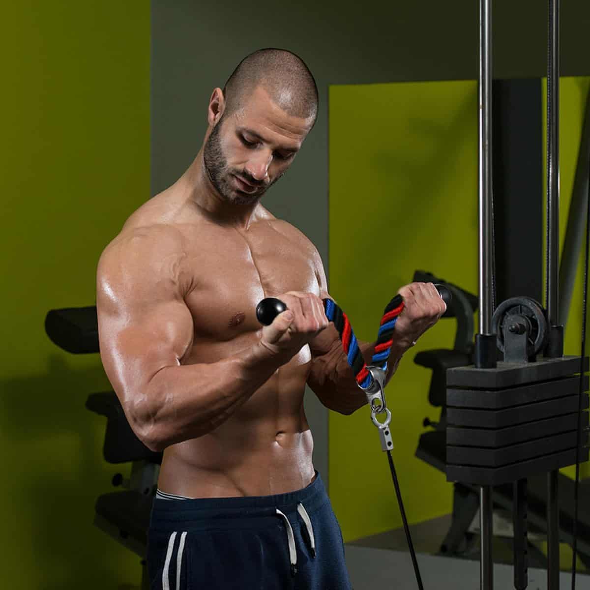 Cuerda Deluxe para Tríceps en el Gimnasio, 31.5 pulgadas de - Imagen 9