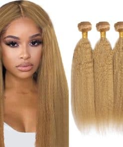 #27 Mechones Rubios Miel Cabello Humano Bundles Yaki