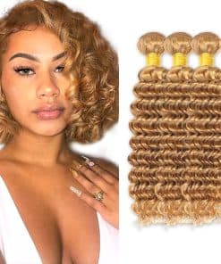 #27 Mechones de Cabello Humano Ondulado Profundo 18 20 22