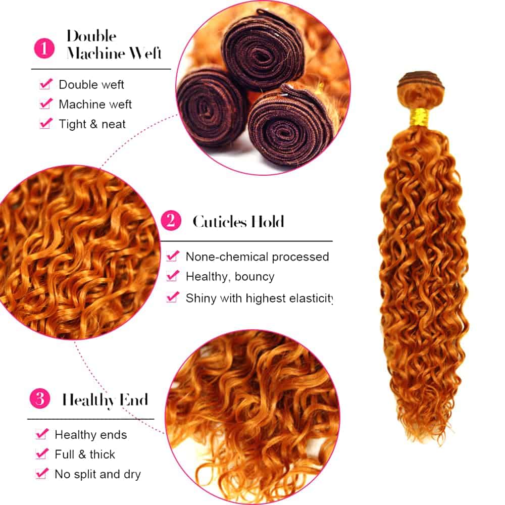 #350 Mechones de Cabello Humano Onda de Agua 18 20 22 - Imagen 4