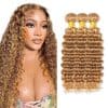 #27 Mechones de Cabello Humano Ondas de Agua 20 22 24