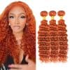 #350 Mechones de Cabello Humano Onda Profunda 20 22 24