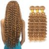 #27 Mechones de Cabello Humano en Onda de Agua 18 20 22