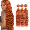 #350 Mechones de Cabello Humano Onda Profunda 18 20 22