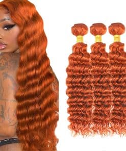 #350 Mechones de Cabello Humano Onda Profunda 18 20 22