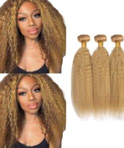 #27 Mechones de Cabello Humano Liso Yaki 20 22 24 Pulgadas