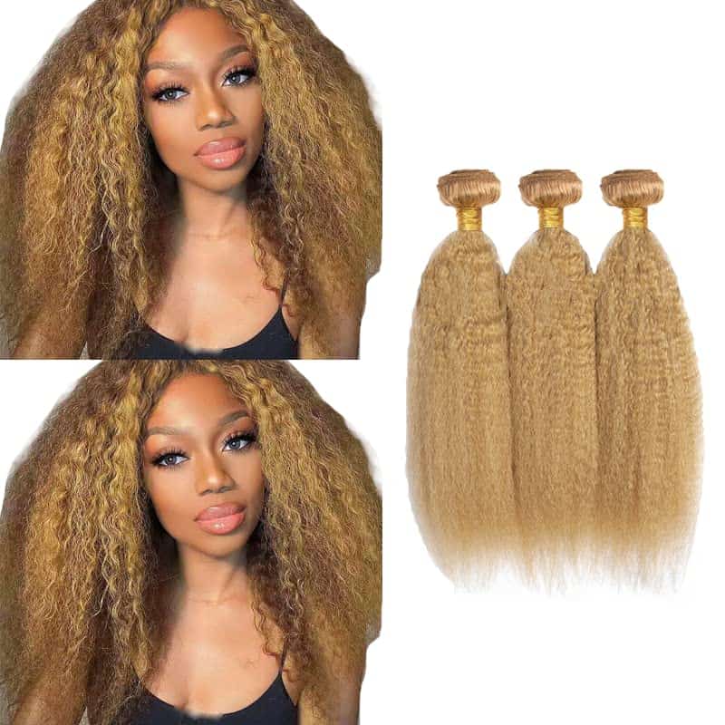 #27 Mechones de Cabello Humano Liso Yaki 20 22 24 Pulgadas