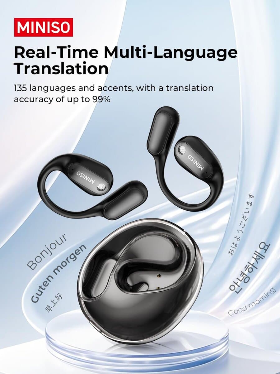 MINISO Auriculares Traductores de Idiomas, Auriculares de - Imagen 3