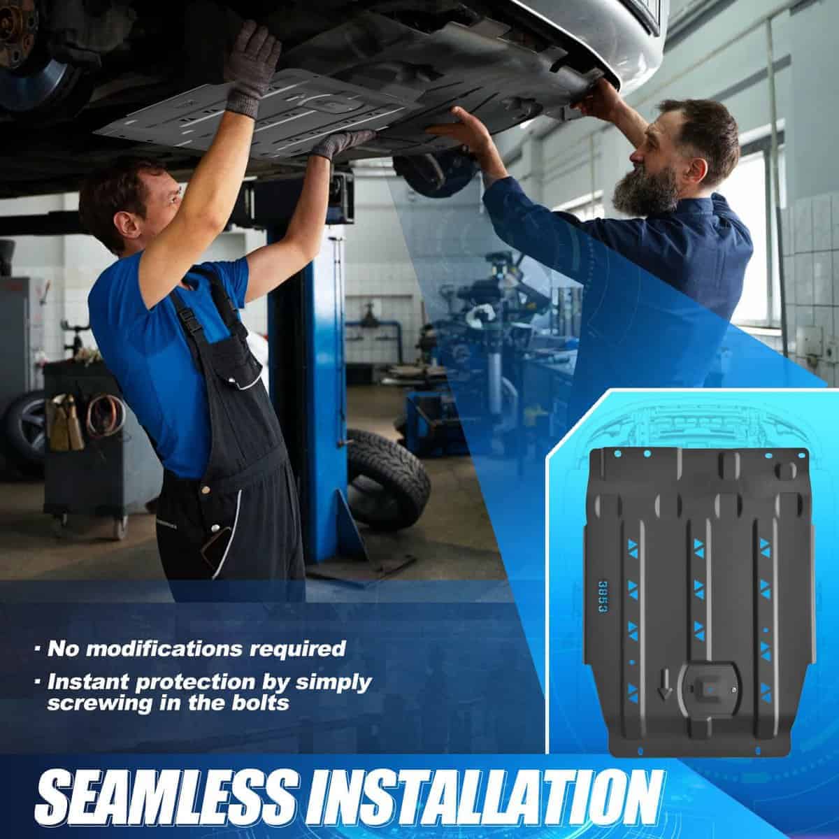 Placa de Protección de Transmisión Compatible con Ford F150 - Imagen 4