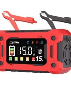 Cargador de Batería COREBOX 12V 15Amp, Cargador Inteligente