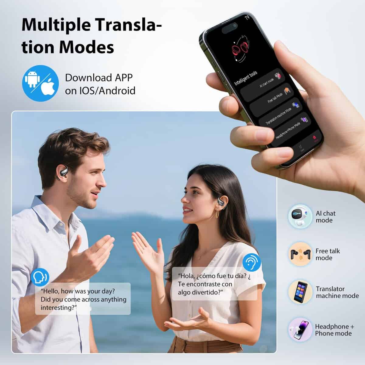 MINISO Auriculares de Traducción AI en Tiempo Real, - Imagen 4