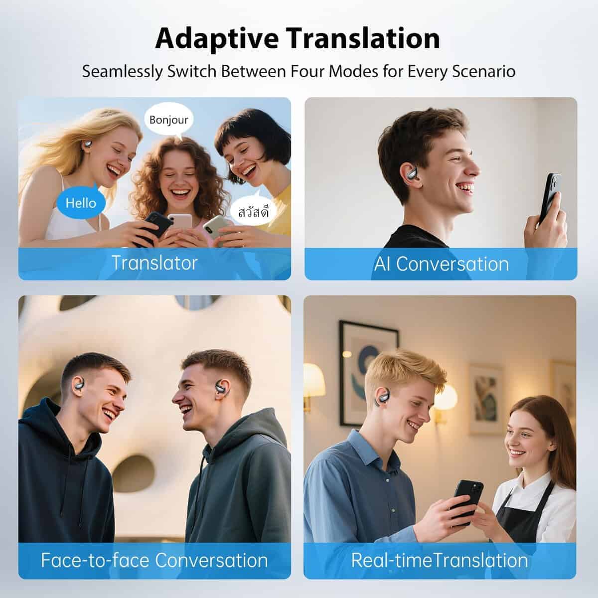 MINISO Auriculares de Traducción AI en Tiempo Real, - Imagen 8