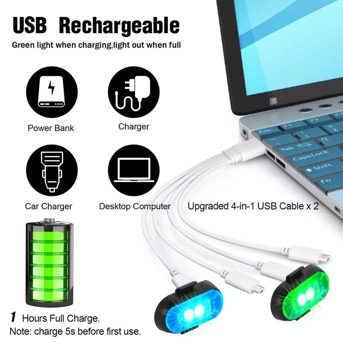 8PCS Luces Estroboscópicas Inalámbricas con Control Remoto, - Imagen 6