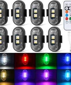 8PCS Luces Estroboscópicas Inalámbricas con Control Remoto,