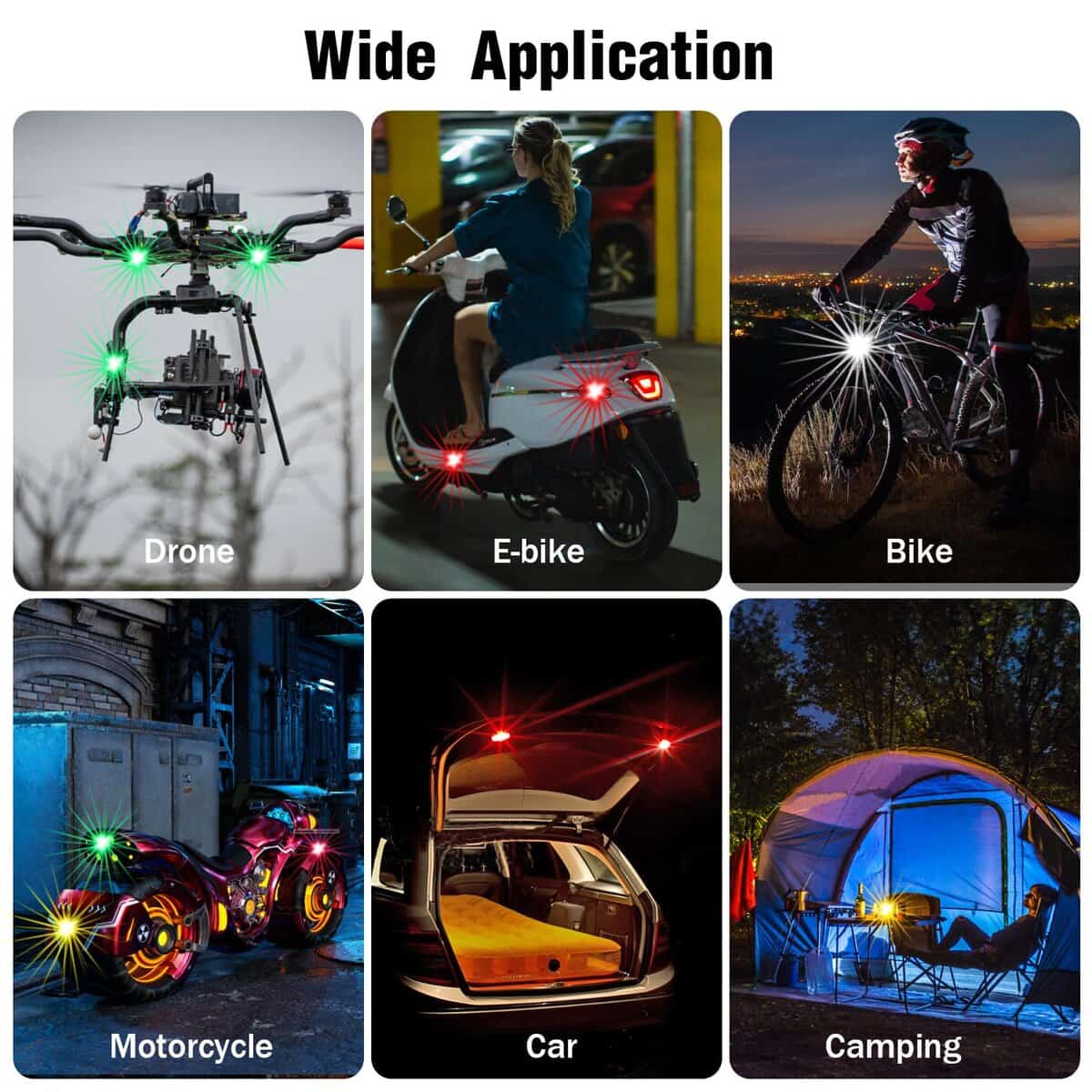 8PCS Luces Estroboscópicas Inalámbricas con Control Remoto, - Imagen 7