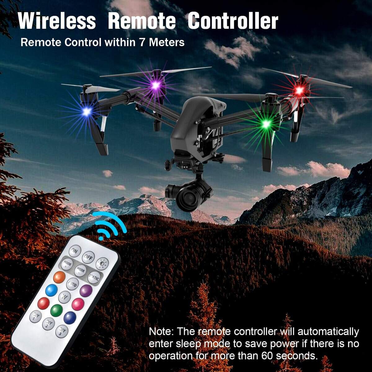 8PCS Luces Estroboscópicas Inalámbricas con Control Remoto, - Imagen 4