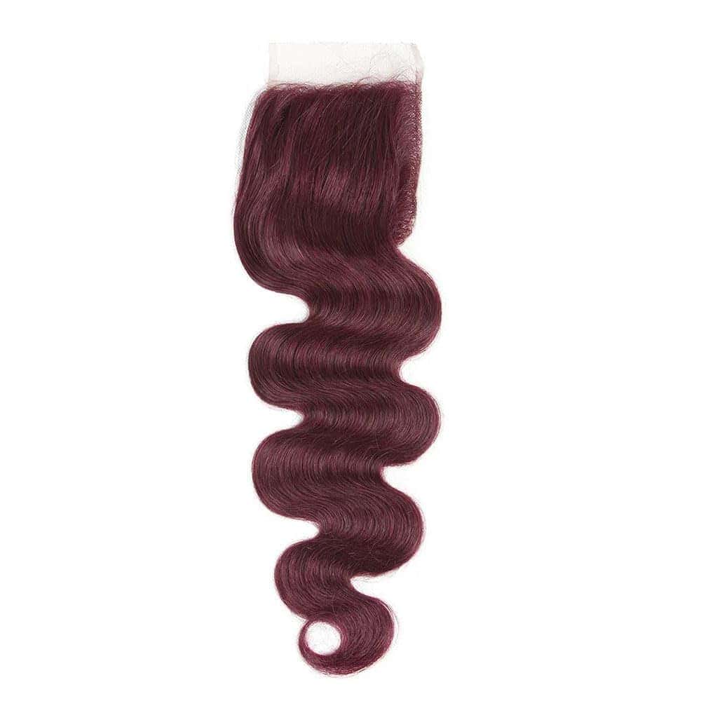 #99j Cierre de Encaje Rojo Vino 4X4 HDTransparente Frente - Imagen 7