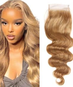 -#27 Color 4x4 HD Cierre de Encaje Onda de Cuerpo