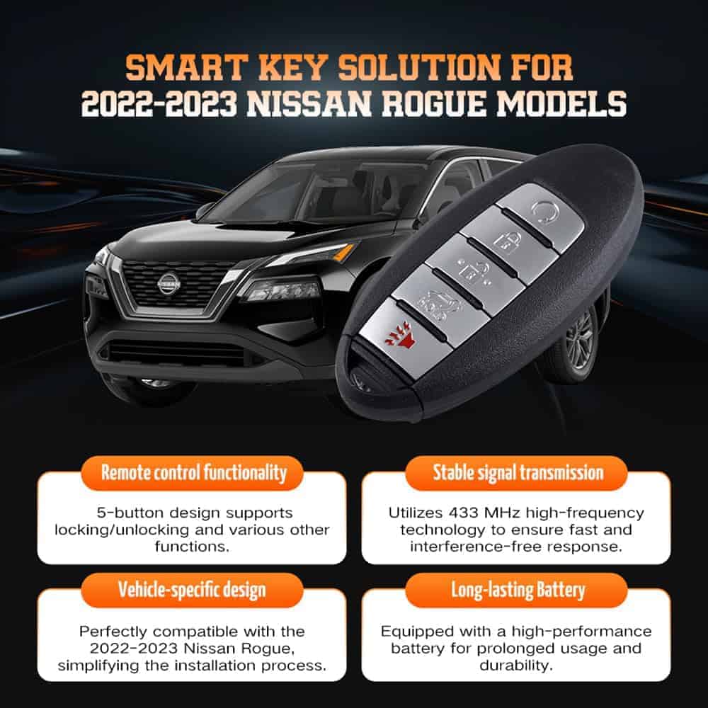 Llave Inteligente para Nissan Rogue 2019-2020 (SUV) Fob - Imagen 5