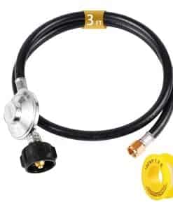 Manguera de Propano Negra de Goma con Regulador Universal