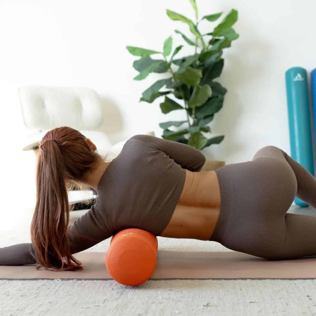 Rodillo de Aire Ajustable con Bomba - Naranja Vibrante - - Imagen 4