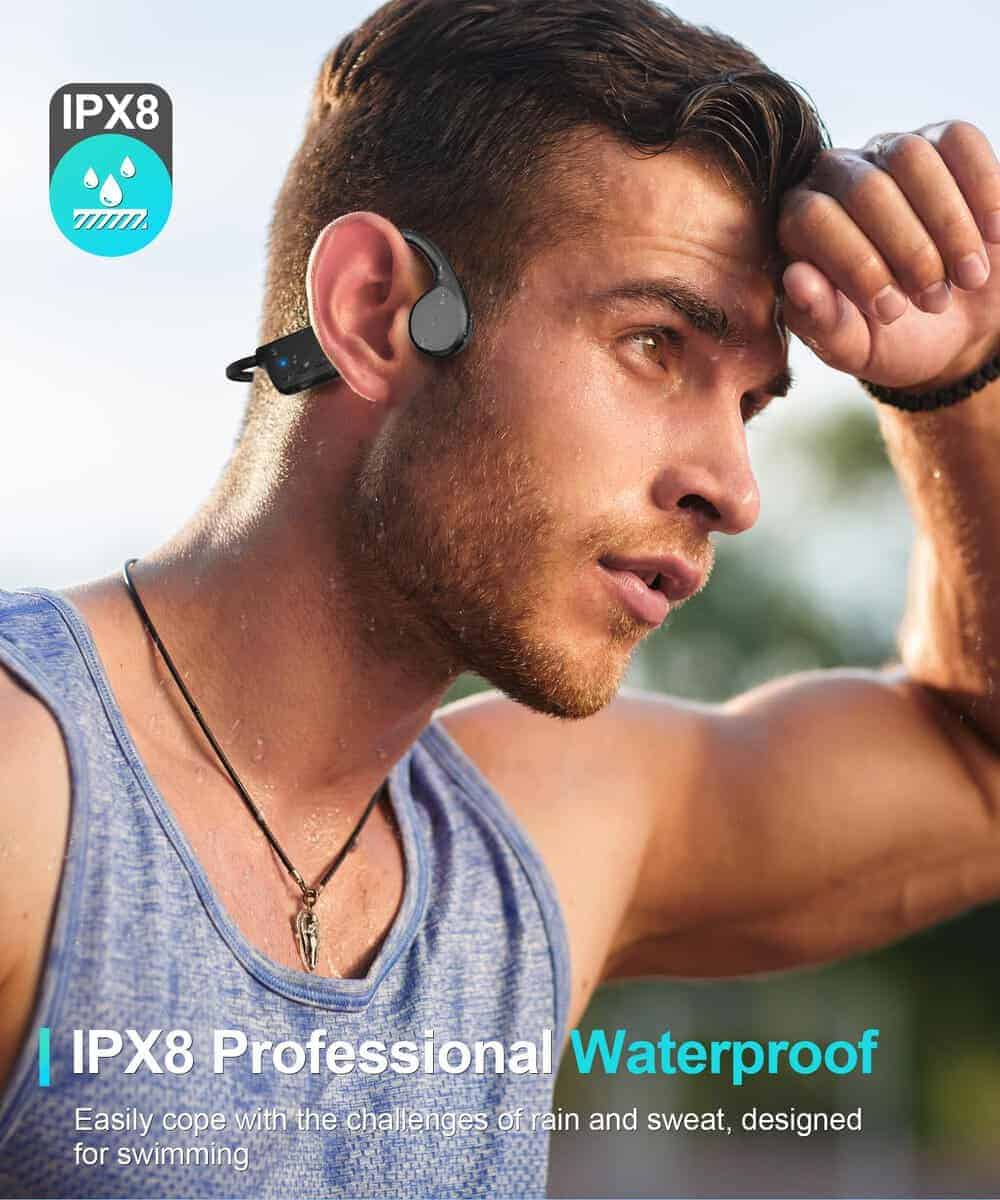 Audífonos de conducción ósea, Auriculares -Negro - Imagen 4