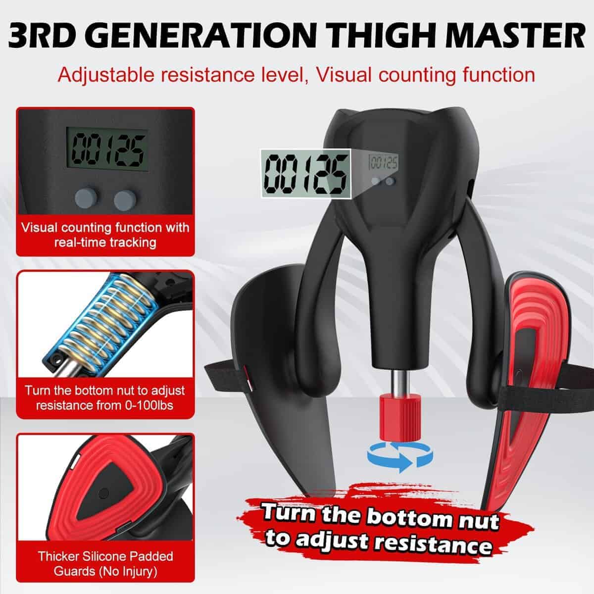 Thigh Master de 3ra Generación 0-100 lbs con Resistencia - Imagen 3