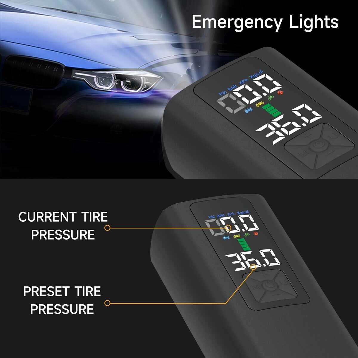 Inflador de Neumáticos Compresor de Aire Portátil LIDEIE - Imagen 6