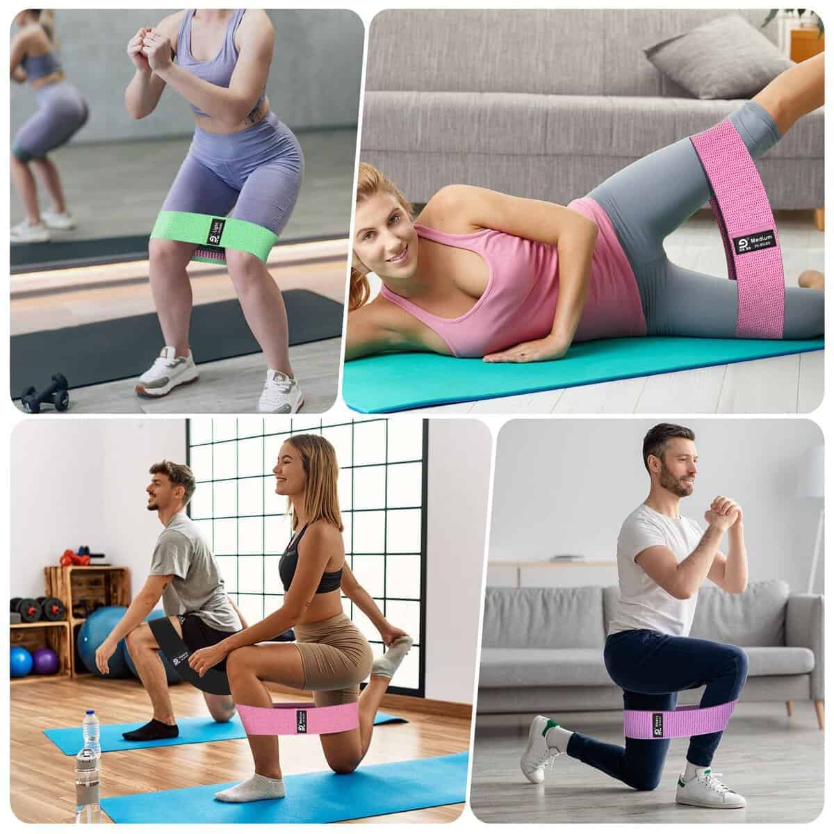 Banda de Resistencia de Tela JIN BD, Bandas de Cadera y - Imagen 6