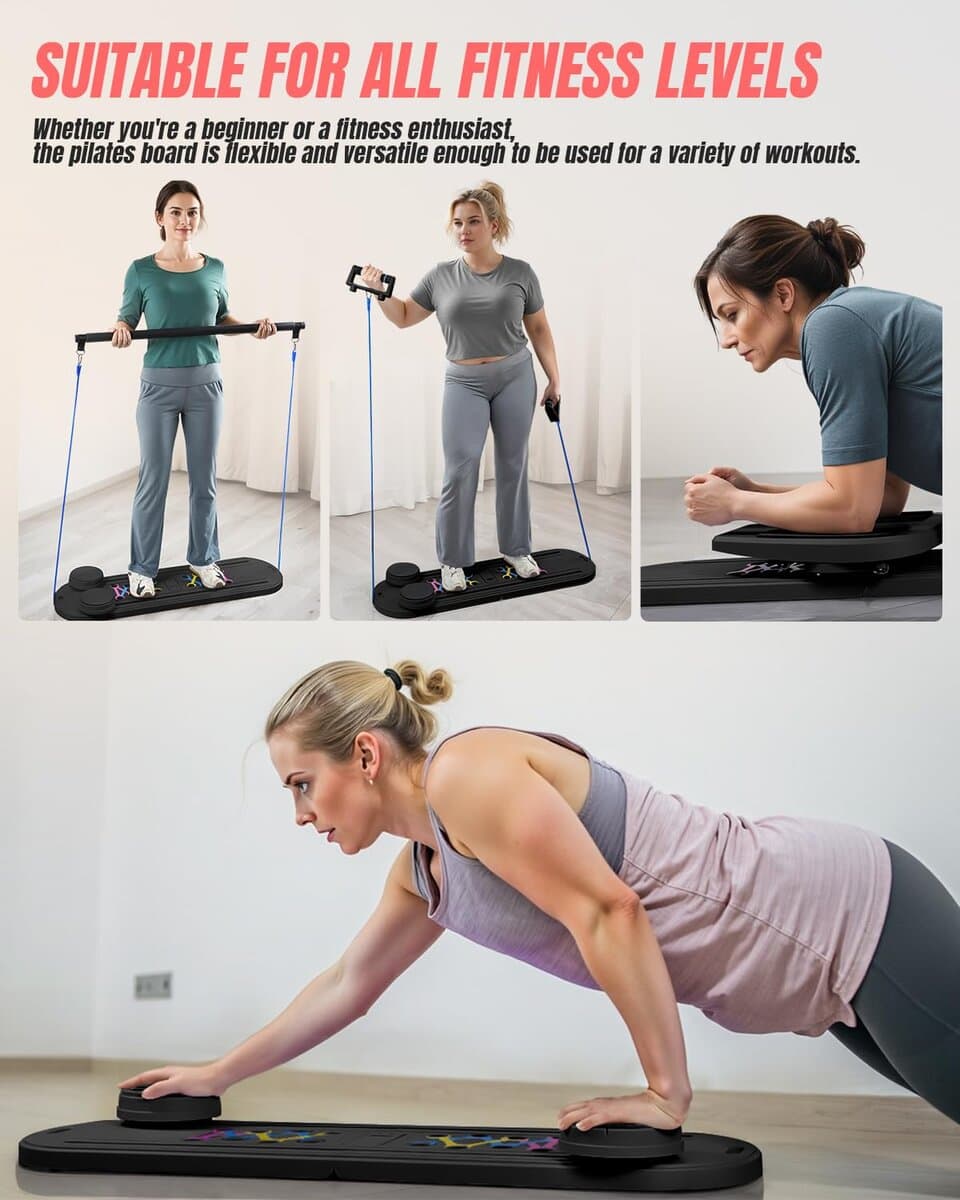 FUNWICT Pilates Board Pilates Reformer Set, Tabla de - Imagen 5