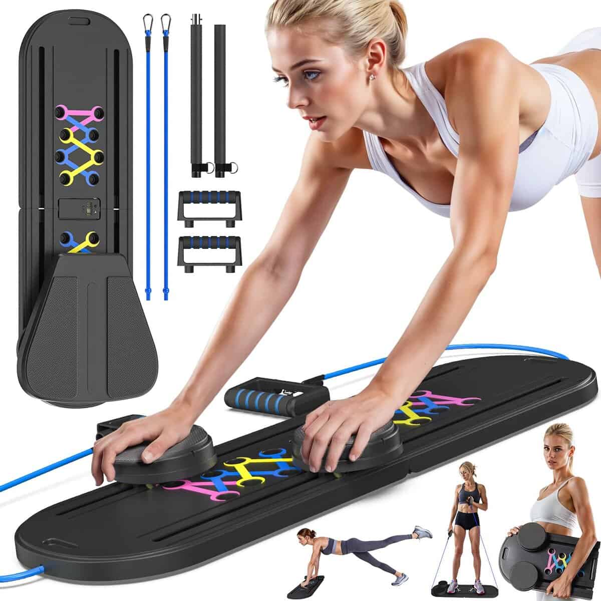 FUNWICT Pilates Board Pilates Reformer Set, Tabla de