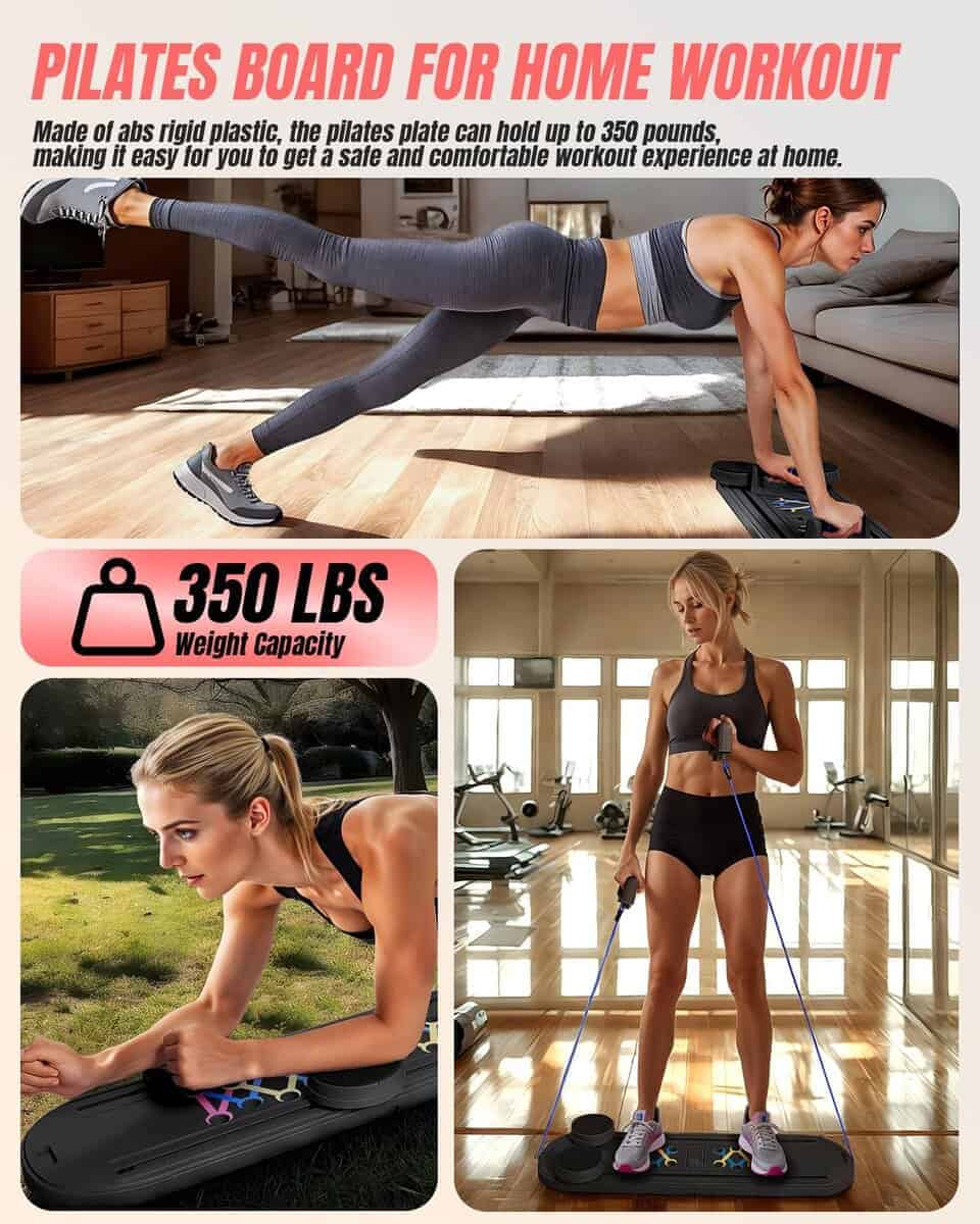 FUNWICT Pilates Board Pilates Reformer Set, Tabla de - Imagen 4