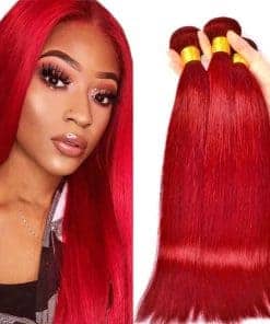 Paquetes de Cabello Humano Rojo Liso 26 28 30 Pulgadas