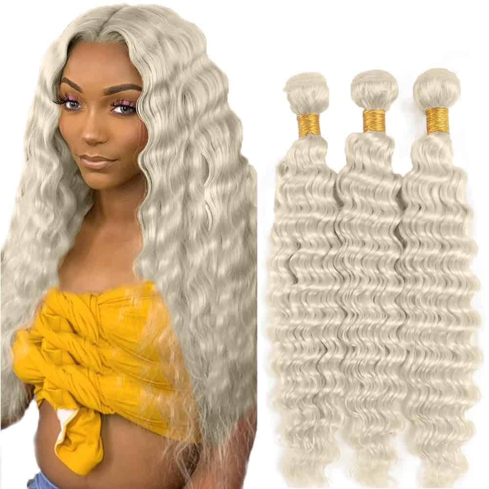 #88 Mechones de Onda Profunda de Cabello Humano Bundle 20