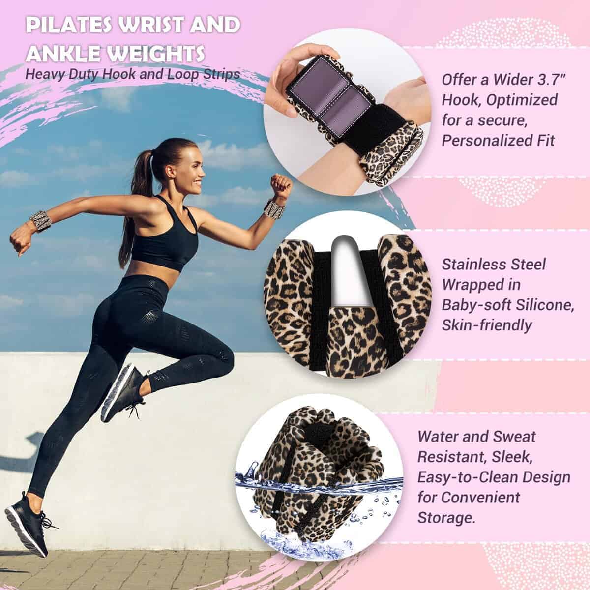 Peso en las muñecas y tobillos para mujeres, juego de 2, - Imagen 3