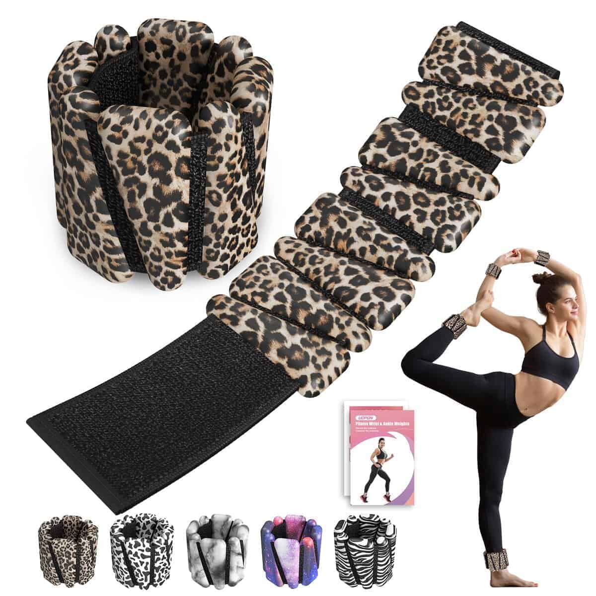 Peso en las muñecas y tobillos para mujeres, juego de 2,