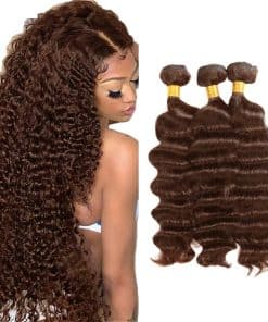 #4 Paquetes de Cabello Humano Ondulado Profundo de 20 22 24