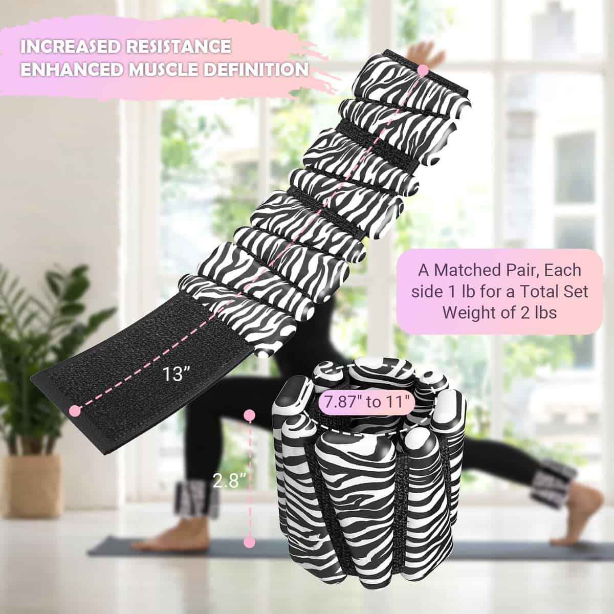 Set de Pesas de Muñeca y Tobillo para Mujeres, Juego de 2, - Imagen 5