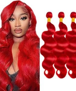 Red Bundles Cabello Humano Onda de Cuerpo 18 20 22 Pulgadas