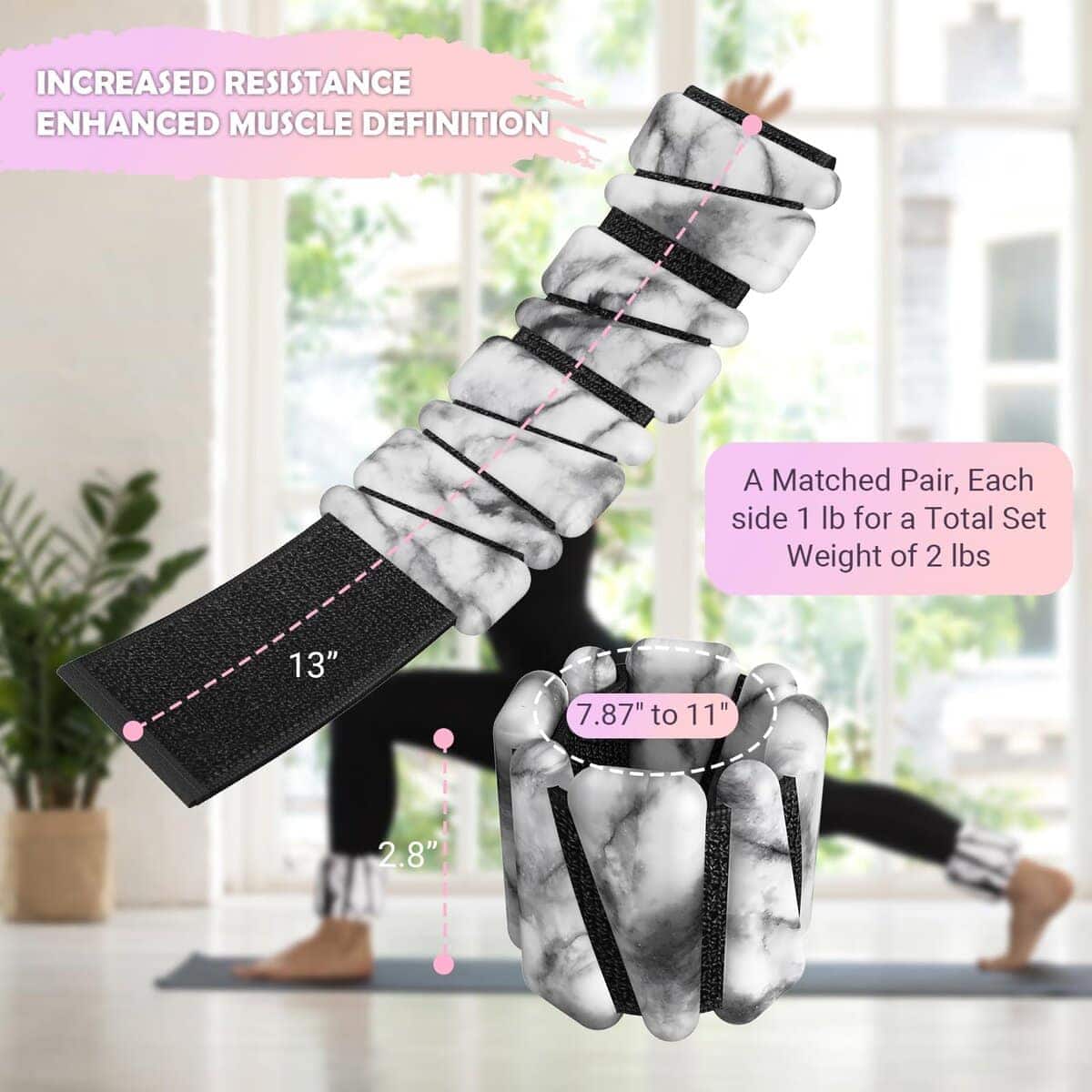 Peso de muñeca y tobillo para mujeres, juego de 2, - Imagen 5