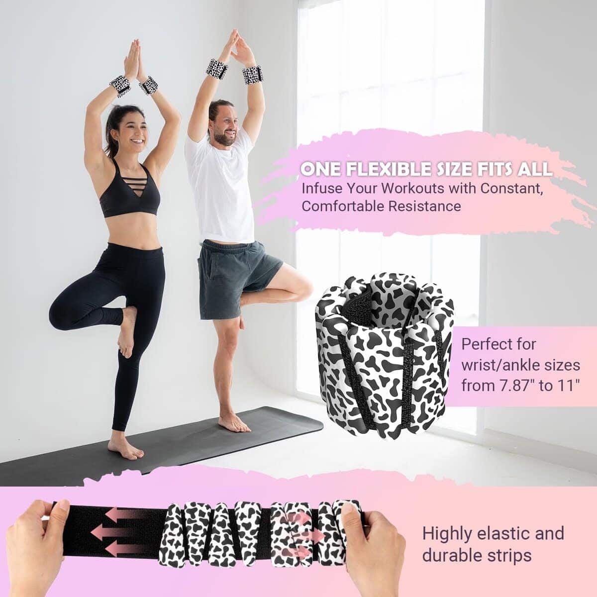 Peso de Muñeca y Tobillo para Mujer Juego de 2, Brazaletes - Imagen 7