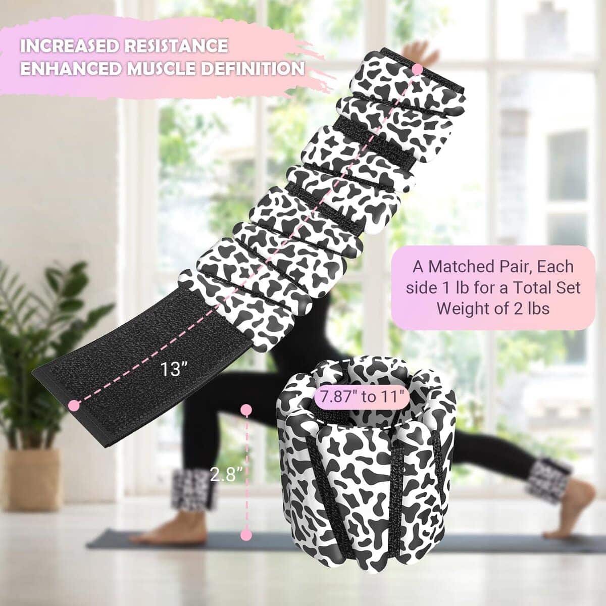 Peso de Muñeca y Tobillo para Mujer Juego de 2, Brazaletes - Imagen 5