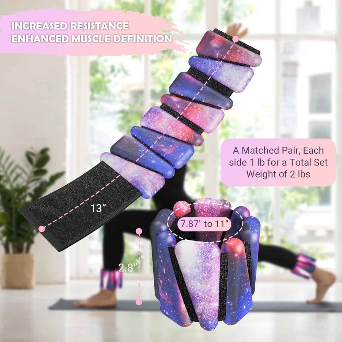 Pesas para Muñecas y Tobillos para Mujeres Juego de 2, - Imagen 5