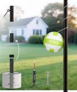 Juego de Tetherball Trymaker, Bolas y Cuerda con Poste de