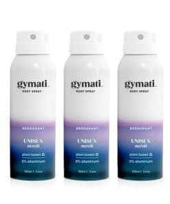 Gymati - Spray Desodorante Fitness - Hombres -uete de 3