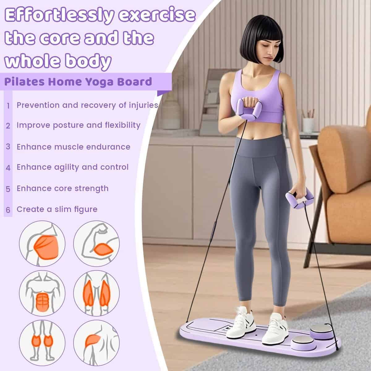 Tablero de Pilates 2025 Mejorado, Set de Pilates Reformer, - Imagen 3