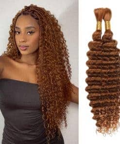 Cabello Trenzado Humano 18 Pulgadas 100g 30# Ondas