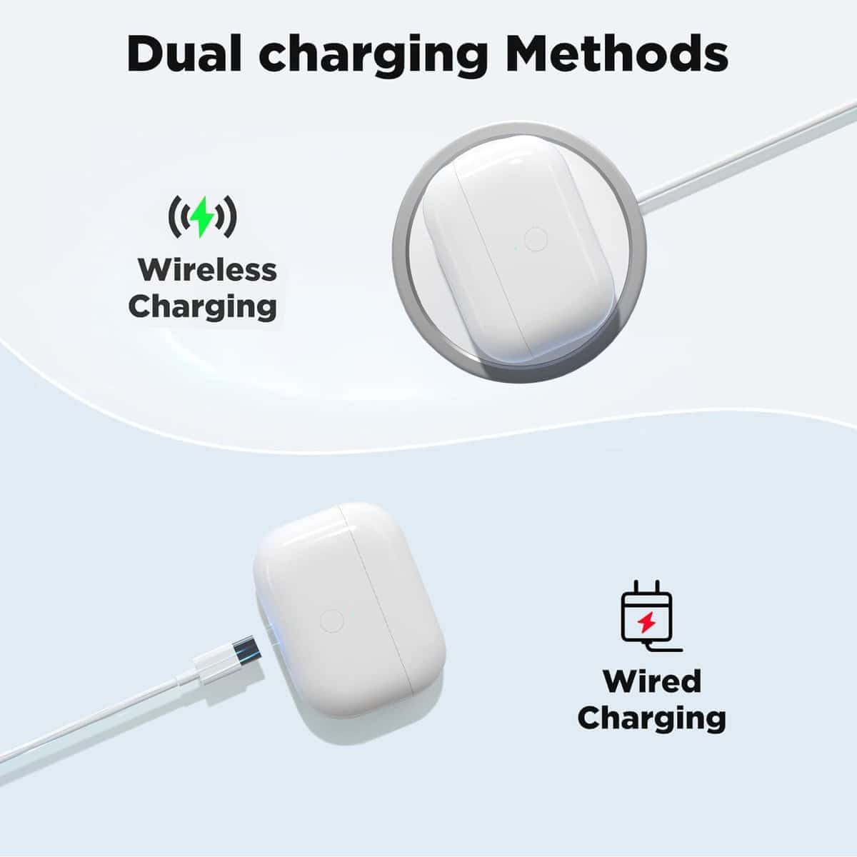 Estuche de Carga Inalámbrica Compatible con -Blanco - Imagen 5