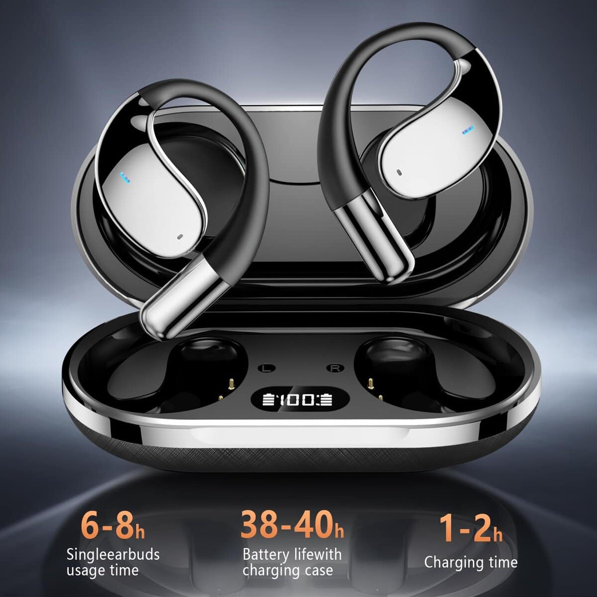 Auriculares de traducción de idiomas AI, -Negro - Imagen 6